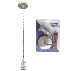 BLISTER PACK SATIN CHR PENDANT 1X60W ES