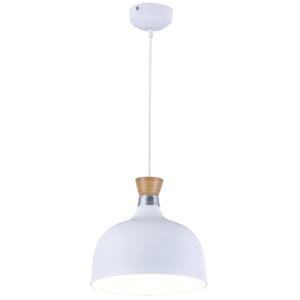 METAL AND WOOD PENDANT 1X60W ES 220MM