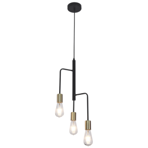 BLACK META PENDANT 3X60W ES 800MM CORD