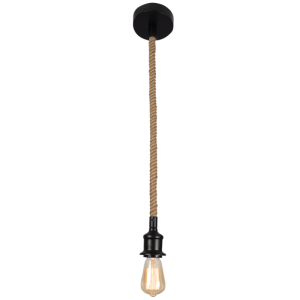METAL PENDANT WITH ROPE 1X60W ES ROPE 1100MM