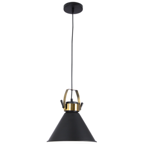 BLACK METAL PENDANT 1X60W ES 275MM