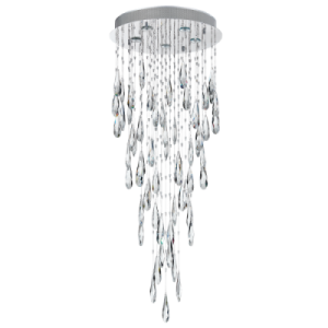 STAINLESS STEEL & CRYSTAL PENDANT 5X50W GU10