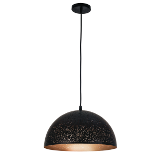 BLACK METAL PENDANT 1X60W ES 300MM
