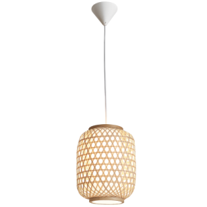 NATURAL TWINE PENDANT WH INNER 1X11W ES 250MM