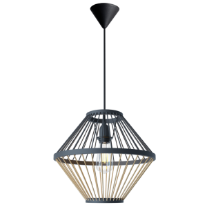 NATURAL& BLACK 2 TONE BAMBOO PENDANT 1X60W ES