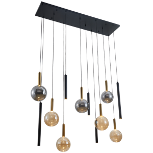 7+5 x G9 METAL & GLASS PENDANT