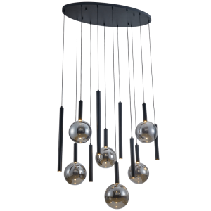 6+6 x G9 METAL & GLASS PENDANT