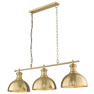 GOLD/ANTIQUE 3 LIGHT PENDANT 3X40W ES
