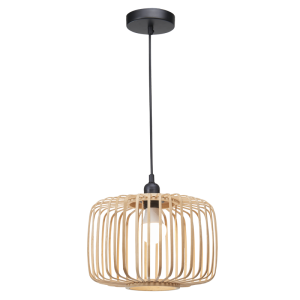 METAL AND BAMBOO PENDANT 1X11W ES