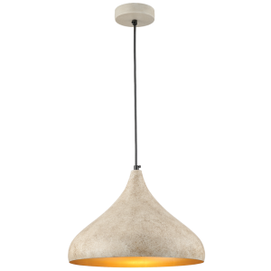 SAND COLOUR METAL PENDANT 1X60W ES