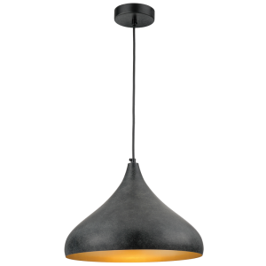 BLACK METAL PENDANT 1X60W ES