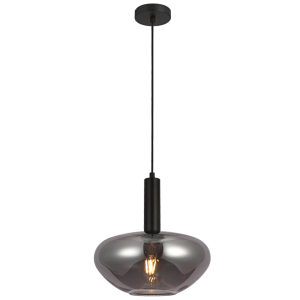 SMOKE GLASS PENDANT 1X60W ES
