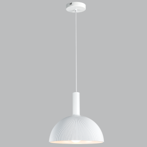 METAL & ACRYLIC WHITE PENDANT 1X60W ES