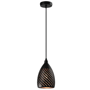 METAL BLACK PENDANT 1X40W ES