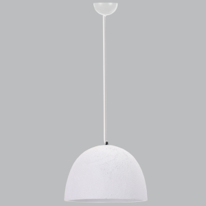 METAL PENDANT WHITE CERAMIC SHADE 1X40W ES 320MM