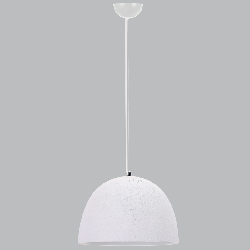 METAL PENDANT WHITE CERAMIC SHADE 1X40W ES 320MM