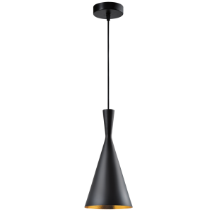 METAL PENDANT BLACK OUTER GOLD INNER 1X40W ES