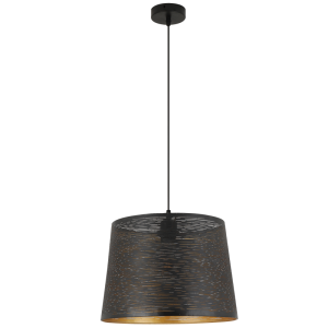 PENDANT BLACK OUTER GOLD INNER 1X40W ES 350MM