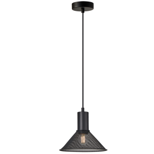 BLACK IRON PENDANT 1X40W ES 210MM