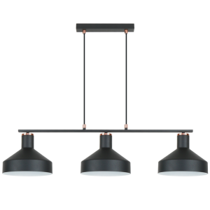 3 LIGHT SAND BLK & COPPER WH INNER 3X40W ES