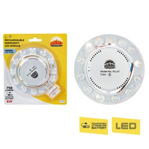 Rechargeable Emergency 128mm LED Module 8w 4000K