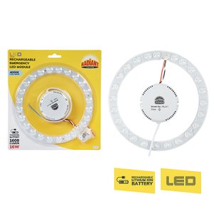 Rechargeable Emergency 205mm LED Module 16w 4000K