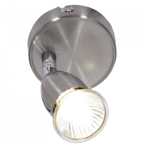 SAT CHROME 1 LIGHT SPOT - 1 X 50WATT GU10