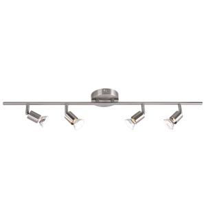 SATIN CHROME SPOT 4X50W GU10 BASE 80MM BAR 500MM