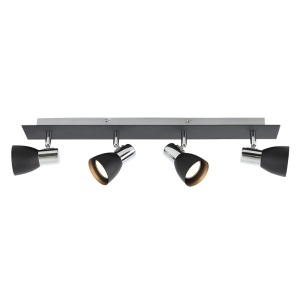 POLISHED CHR&BLK SPOT 4X50W GU10 BASE 70MM 560MM