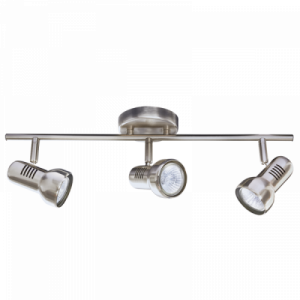 SATIN CHR SPOT 3X50W GU10 BASE 80MM BAR 475MM