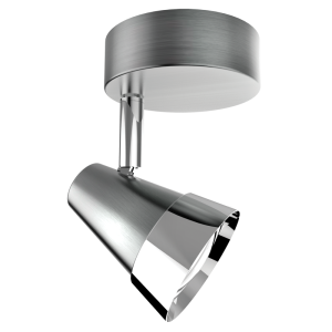 SATIN & POLISH CHR 1X50W GU10 BASE 80MM