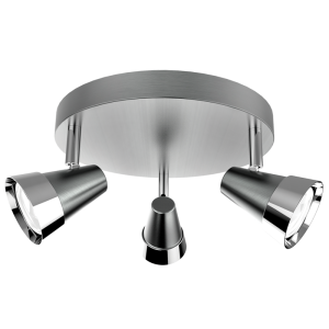 SATIN & POLISH CHR X50W GU10 ROUND BASE 230MM