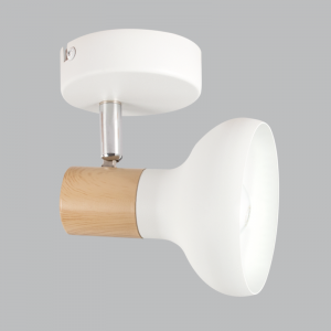 WHITE,WOOD,POLISH CHR SPOT 1X40WSES BASE 80MM