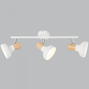 WHITE,WOOD,POLISH CHR SPOT 3X40WSES BAR 450MM