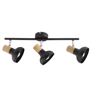BLACK,WOOD,POLISH CHR SPOT 3X40WSES BAR 450MM