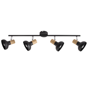 BLACK,WOOD,POLISH CHR SPOT 4X40WSES BAR 700MM