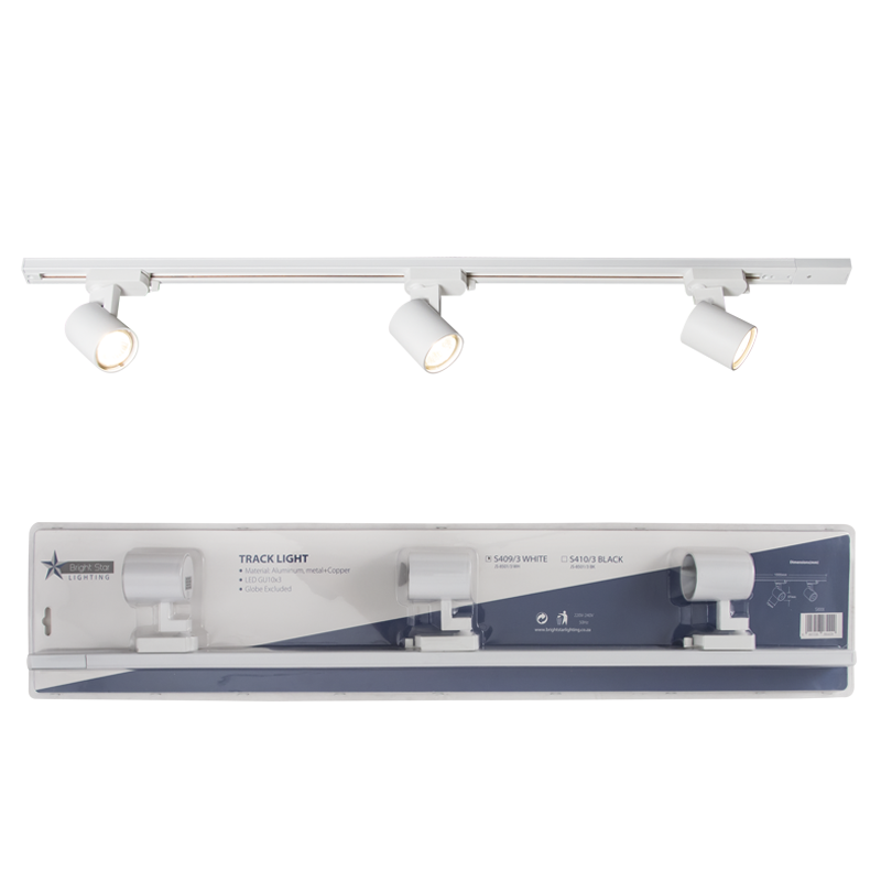 BLISTER PACK TRACK LIGHT 3XGU10 MAX40W 1000MM