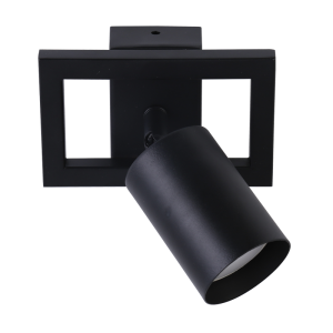 BLACK SPOTLIGHT 1X50W GU10 130MMX80MM