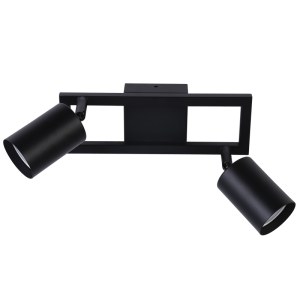BLACK SPOTLIGHT 2X50W GU10 240MMX80MM