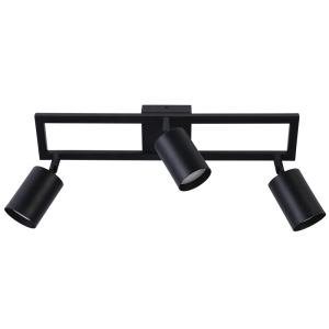 BLACK SPOTLIGHT 3X50W GU10 420MMX80MM