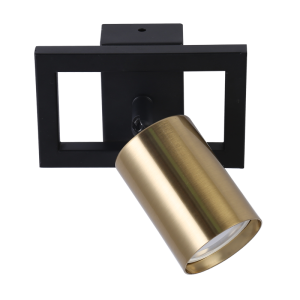 BLACK&SATIN BRASS SPOT 1X50W GU10 130X80MM