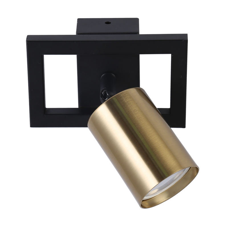 BLACK&SATIN BRASS SPOT 1X50W GU10 130X80MM