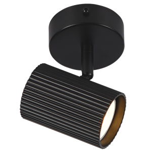 MATT BLACK SPOT 1X50W GU10 BASE 80MM
