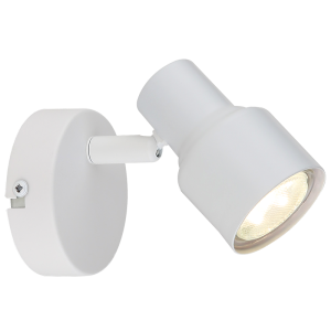 WHITE SPOTLIGHT 1X50W GU10 LED BASE 80MM