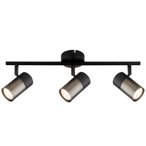 BLACK SPOTLIGHT 3X50W GU10 LED BAR 450MM