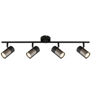 BLACK SPOTLIGHT 4X50W GU10 LED BAR 600MM