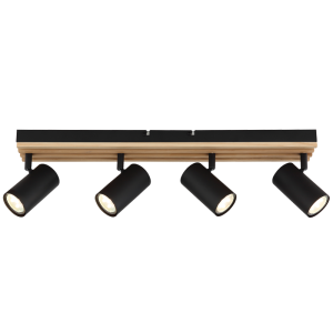 WOOD SPOTLIGHT 4X50W GU10 LED BASE 560X80MM