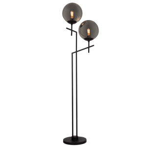 BLACK & SMOKE GLS 2X60W ES- 2 BOXES PER FITTING
