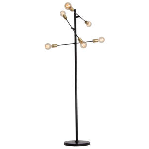 BLACK STANDING LAMP 6X40W ES 1600MM