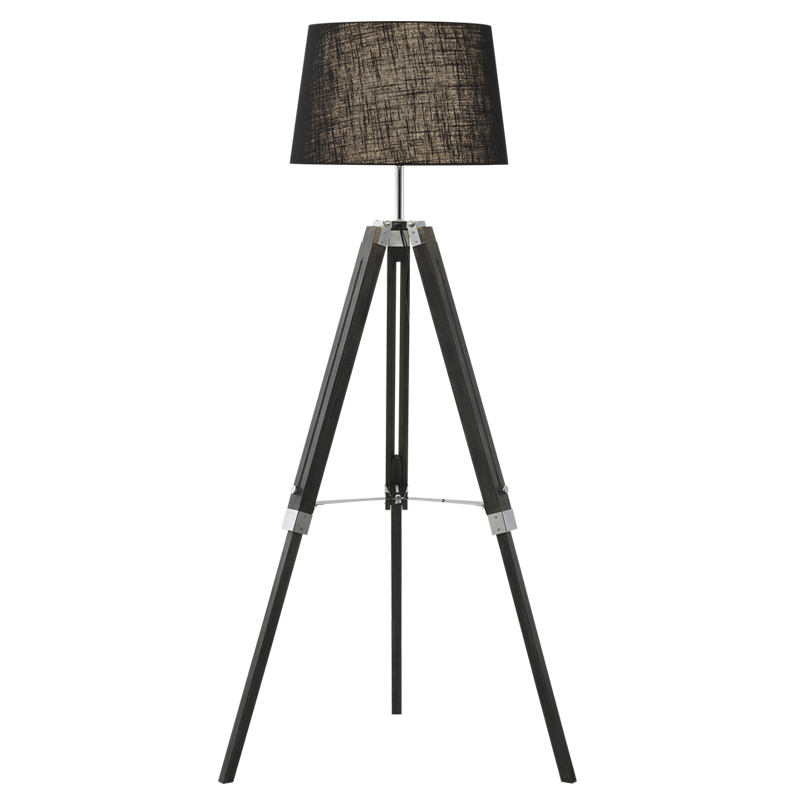 WOOD & BLACK SHADE 1X60W ES (2 Boxes)